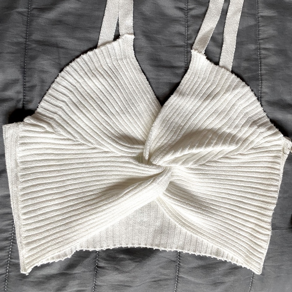 White crop top